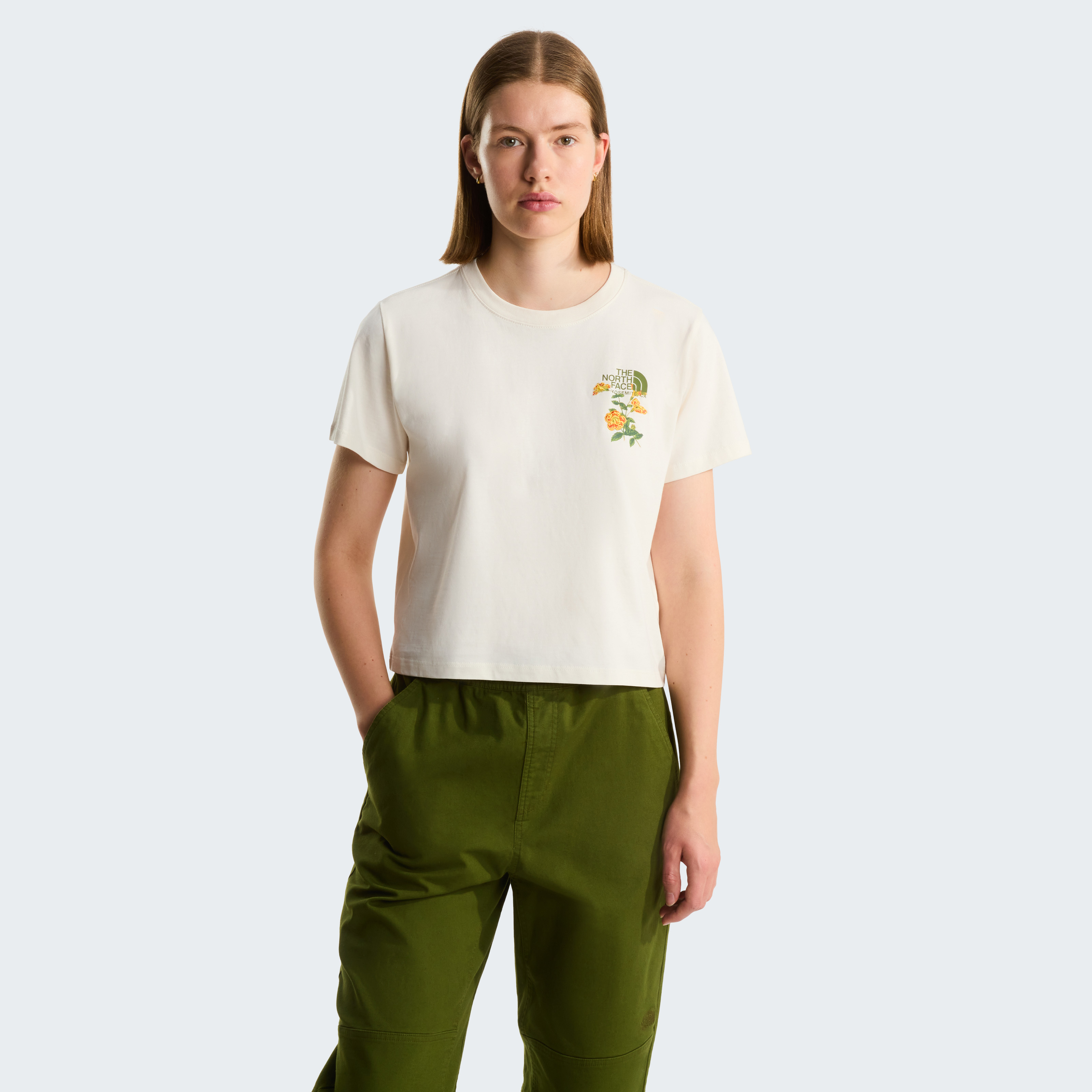 THE NORTH FACE W FLORA EMBRO REGULAR SHORT SLEEVE TEE-G NF0A8G9QQLI1